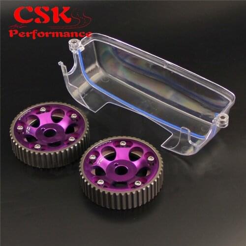 Cam Cover+Cam Gear Pulley Kit Fits For Toyota Supra Mark IV 2JZ-GTE 2JZ 93-02 Purple/Blue/Red