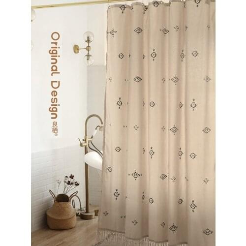 Not in Morocco Waterproof Shower Curtain Tassel Sanitary Partition Curtains Thickened Anti-mold Cloth Home Decor Accessories