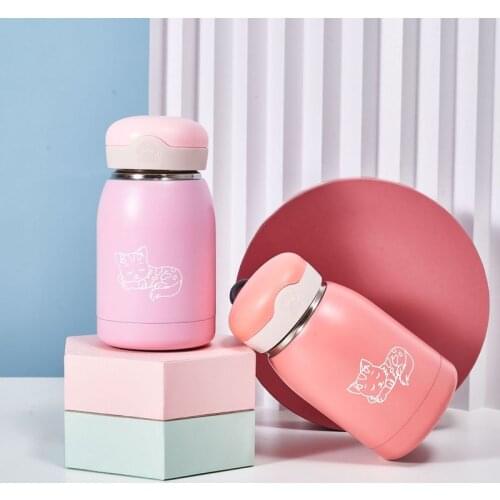 New 304 Cartoon Cat Claw Vacuum Insulation Cup Big Belly Student Heat Preservation Water Cup Mine Cup Gift Cup Customized