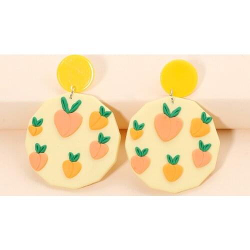 New Geometric Earrings Resin Cute Jewelry Wholesale Big Dangle Statement Hanging Pendant Classic Ear Rings For Women 2021 Za