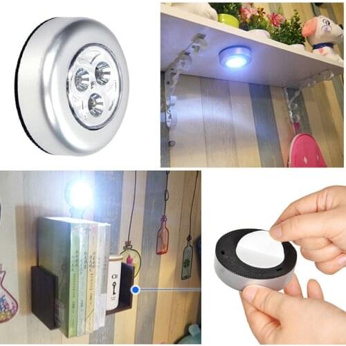 New Mini 1PC Creative Led Night Light Energy Saving Lamp Battery Powered Wall Ceiling Multi-function Wireless Lamp Bedroom Lamp