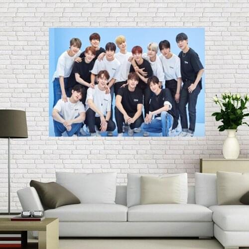 NEW Seventeen KPOP Poster HD Print Canvas Fabric Posters Home Room/Bar/Cafe Decor Wall Pictures Art Big Size No Frame 12.2