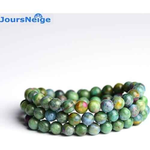 Wholesale Mandarin Ducks Red and Green Treasure Stone Natural Crystal Bracelets for Women Three laps Bracelet Crystal Jewelry