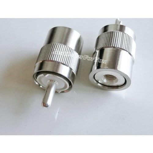 1Piece UHF Male PL259 Solder For RG58 RG142 LMR195 RG400 Cable RF Connector