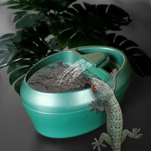 Plastic Reptile Drinking Fountain Water Dripper Lizard Water Dispenser 110V for Bearded Dragon Amphibians Water Frog Snake