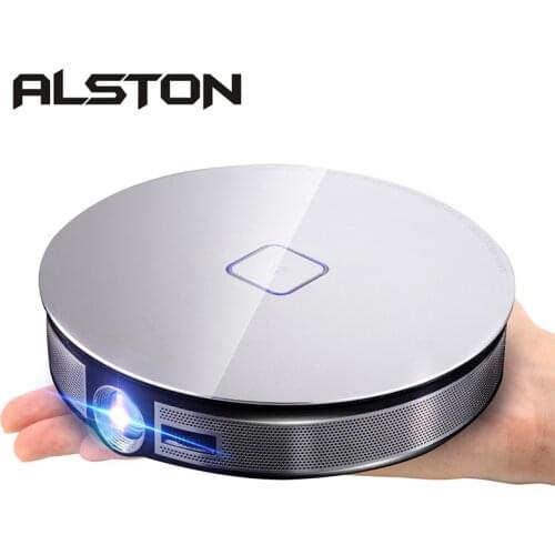 ALSTON D8S Portable DLP MINI Projector 12000mAh Battery 1280x720P Android WIFI HDMI Support 1080P 4K