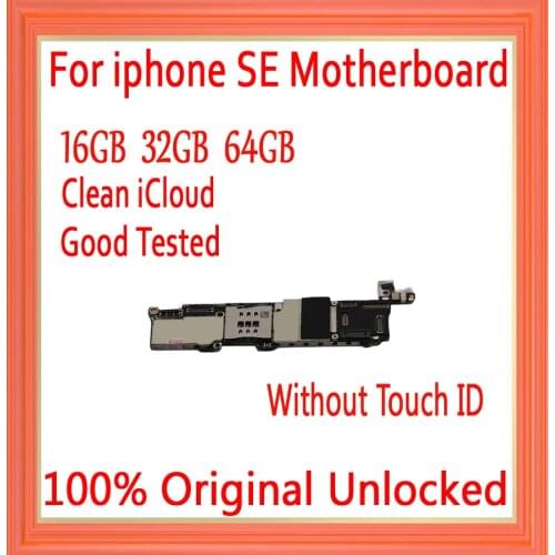 With IOS System for iphone 5SE Motherboard without Touch ID,100% Original unlocked for iphone 5SE Logic board,16gb / 32gb / 64gb