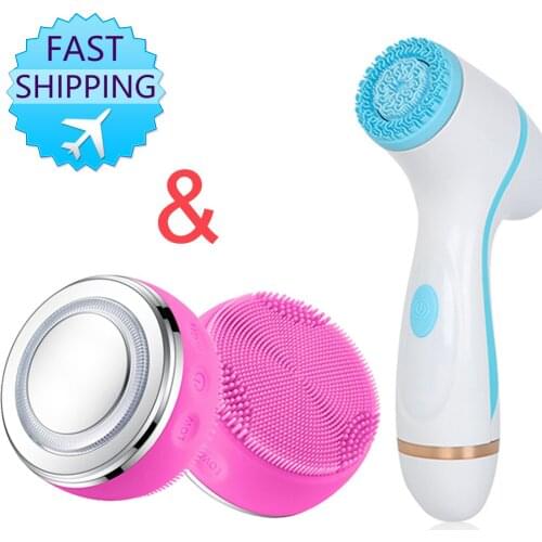 Cleansing Brush Silicone Skin Care Deep Cleaning Sonic Waterproof Blackhead Pore Cleaner & Facial Clean Brush Set Remove Acne