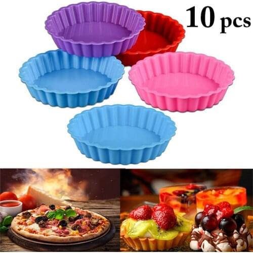 Silicone Cake Molds Round Silicone Bakeware Pizza Pan Non-Stick Multi-Purpose Baking Tray Cake Mold Bread Mold For Kitchen