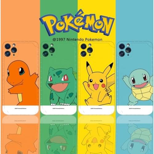 Pokemon Pikachu Phone Case Squirtle Charmander Bulbasaur Cartoon Cute Silicone Case for IPhone 7 8 X XR 11pro Max 12 Mini Xsmax