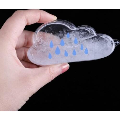 Stylish Desktop Weather Forecast Water Drop Glass Bottle With Base Barometer Bottles Weather Station Wedding Gift Desktop Craft