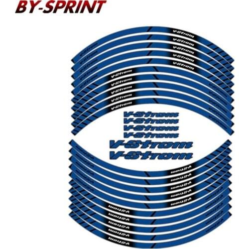 Motorcycle Wheel Film Border Reflective Waterproof Decals Sticker Rim Decorative LOGO Stickers For Suzuki V-STROM v-strom