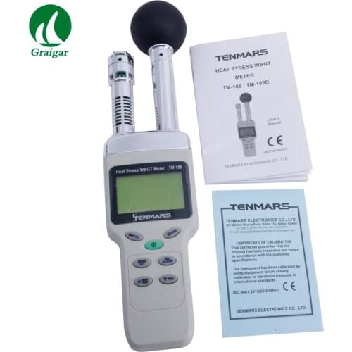 TM-188 Portable Heat Stress WBGT Meter Temperature and Humidity Tester