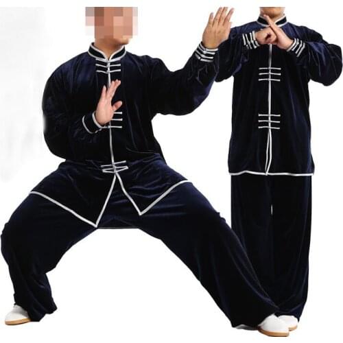 Unisex high quality Autumn&Winter tai chi clothing kung fu martial arts uniforms taijiquan suits clothing blue/black/purple
