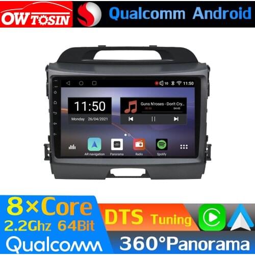 Qualcomm 8Core Android Car Media For Kia Sportage R 3 SL 2010-2016 GPS 360 Camera Radio CarPlay HIFI Optical HDMI DTS DSP WiFi