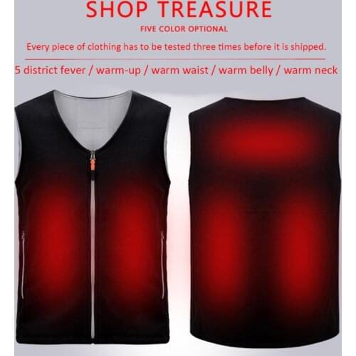 Winter Heating Vests Men And Women USB Charging Electric Heated Vest Warm Windproof And Waterproof Outdoor Cycling Sports Coats