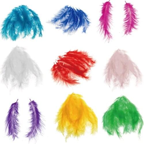 100pcs Fluffy Marabou Feathers Party Wedding Trim Trimming Decor DIY 8-15 cm