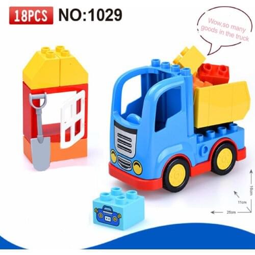 18PCS Diy Big Size Building Blocks Bricks Sets City Constructi Compatible with Duploed Educational Toys Gifts for Children kids