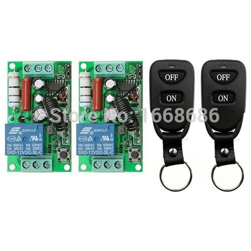2pcs/lot Remote Control Switch AC220V 1CH Lighting Switches Remote ON OFF Light Lamp SMD Power Remote Switch System teleswitch