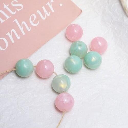 20pcs Retro blooming resin straight hole perforated beads loose beads DIY Jewelry Making Earrings Necklace Bracelet Accessories