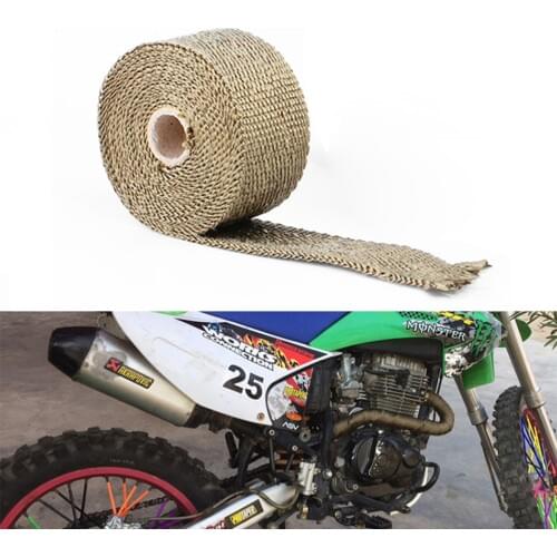 5M Motorcycle Motocross Racing Exhaust Wrap Shield Protector Tape Fireproof Insulating Cloth Kit