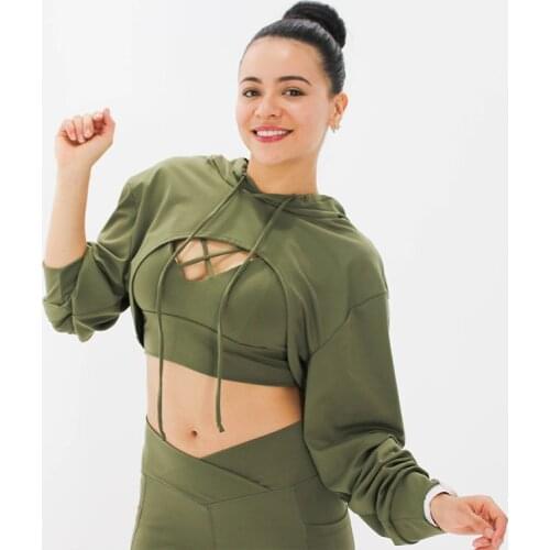 Seamless Gym Clothing Yoga Set Women Fitness Clothing Female Long Sleeve CropTop Sport Set HoodieRunning Clothes Sports Bra Suit