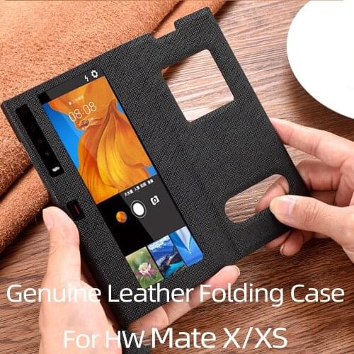 Genuine Leather huawei mate xs case huawei mate x case mate x xs kickstand huawei mate x xs 5g case cover Matex Folding case