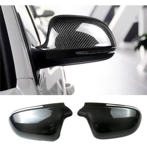 Real Carbon Fiber Rearview Side Mirror Cover for - A4 A5 A6 B8 Signal Side Door Rearview Cover Caps