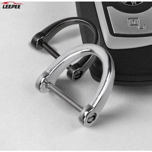 Key Ring Car-styling Classic Interior Accessories Thick Rod Car Keychain Auto Accessories D Shape Horseshoe Key Holder