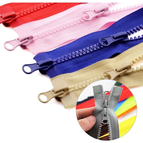 1PC Garment Accessories Resin Zipper Long Zip Open Ended Chunky Double Slider Jacket No. 5
