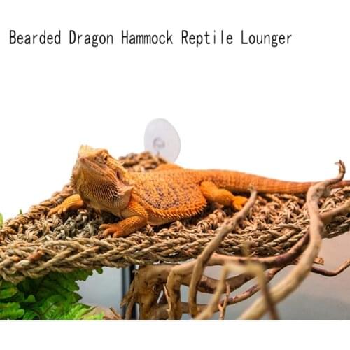 Bearded Dragon Hammock Lizard Lounger 100% Natural Seagrass Fibers for Reptiles Geckos Iguanas Hermit Crabs and Snakes Triangula