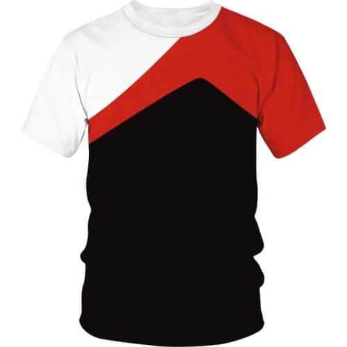 Fashion new 3D summer hot sale short-sleeved round neck mens womens same sports T-shirt ID custom T-shirt O-neck
