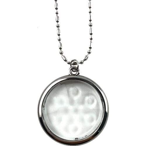 New White Transparent Quantum Science Scalar Bio Disc Pendant Necklace for Healthy Life