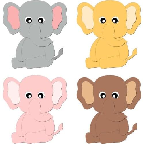 New Elephant Cartoons Wooden Die Scrapbooking C2726 Cutting Dies Multiple Sizes Compatible with most die cutting machines