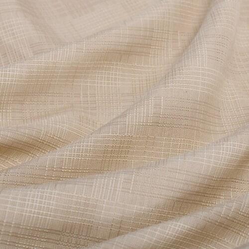 Plain and elegant Plaid ● jacquard silk and linen plaid texture jacquard silk and linen fabric A19