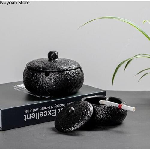 Nordic Cement Ashtray Creative Personality Anti-fly Ash Storage Box Living Room Home Office Ashtray Decoration Home Decoration