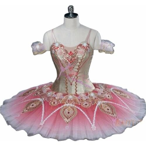 Adult professional ballet tutu Pink Women Nutcracker Tutus Pancake Performance Tutu Ballet Costume Sugar Plum Fairy Ballet Tutu