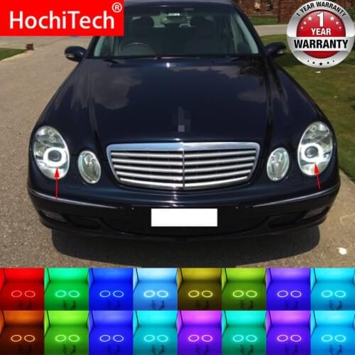 Multi-color RGB LED Angel Eyes Halo Ring Eye For Mercedes Benz E Class W211 E200 E220 E270 E280 E320 E420 2003-2009 Accessories
