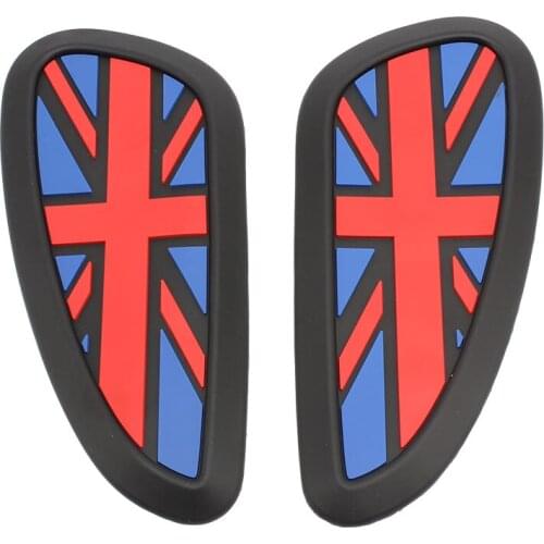 Motorcycle Cafe Racer Gasoline Fuel Tank Rubber Sticker Protective Cover Sheath Knee Fuel Tank Pad Handle Decal Union Jack Logo