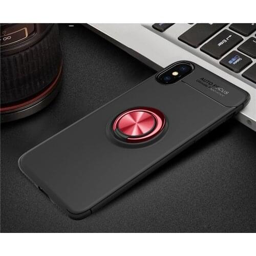 Silicone Ring Case For iPhone 11 Pro XS Max X XR Solid color Bumper Cover For iPhone 6 6S 7 8 Plus 5S SE Anti knock Phone Case