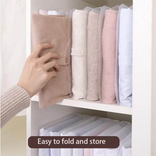 Clothes Folding Board Closet Storage Rack Wardrobe Clothing Organizer T-shirt Clothes Storage System Space Saver Storage tools