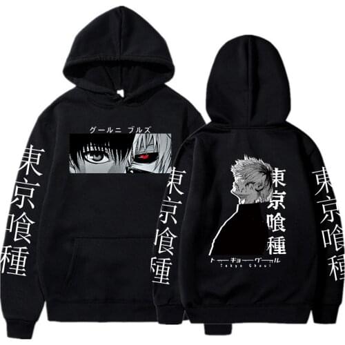 Tokyo Ghoul Anime Hoodie Pullovers Tops Long Sleeve Ken Kaneki Graphic Casual Fashion Cloth Pullover