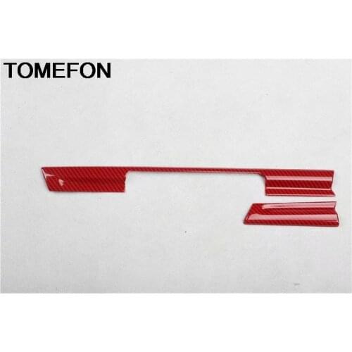 TOMEFON For Audi A4L A4 B9 2017-2019 LHD Front Middle Center Console Control Dashboard Panel Cover Trim Sticker Accessories ABS