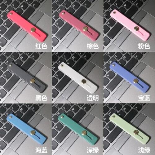 Versatile Stickers Creative Mobile Phone Bracket Fingertip Slidable Wrist Strap Mobile Phone Shell Gift Lazy Holder Candy-Colore