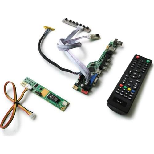 VGA AV USB kit Fit LP141WX1 (TL)(01)/(TL)(A1)/(TL)(B1)/(TL)(E1) matrix LCD monitor control board 30 Pin LVDS 1CCFL 1280*800