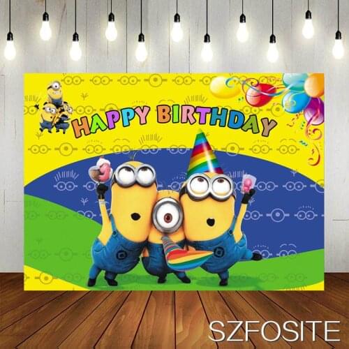 Cartoon Cute Family Balloon Hat Party Backdrop Children Birthday Room Decoration Photography Photo Kids Custom Vinyl Background