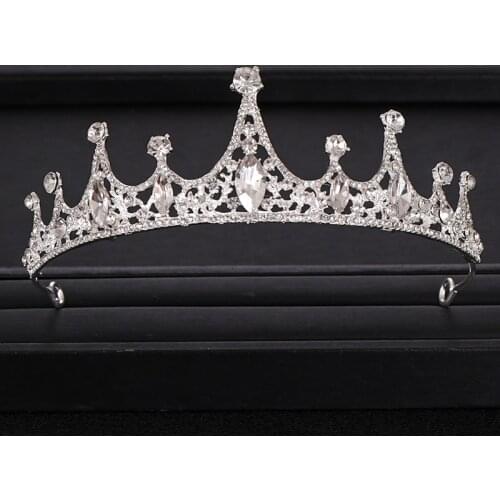 Vintage Silver color Small Crown Rhinestone Crystal Bridal taira Wedding Crown Hair Jewelry Headpiece Wedding Hair Accessories