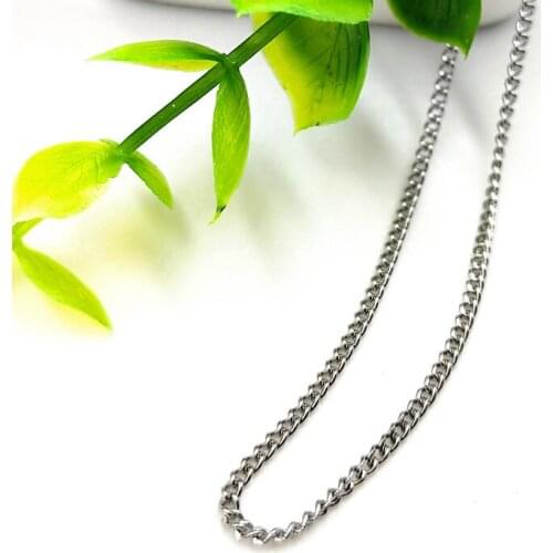 316L Stainless Steel Twisted Chain Small Button Chain Thin Chain Stainless Steel Earrings Necklace jewelry making gold chain