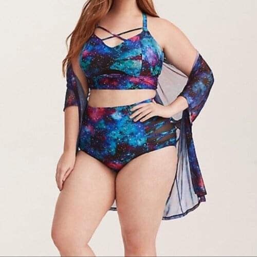 38# Women Two Piece Swimsuit Bikini Set Backless Print Plus Size Padded Push Up Bikini Set Swimsuit Bathing Suit Sexy Swimwear