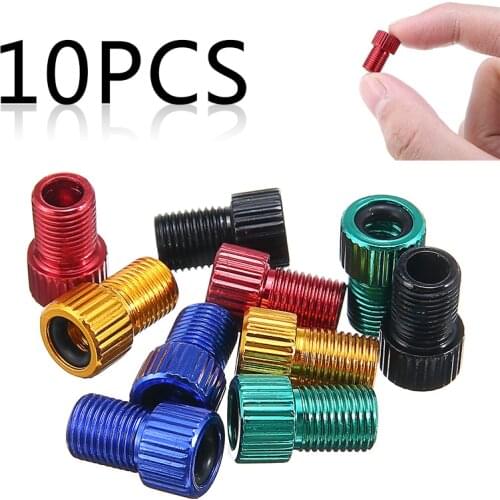 10Pcs Valve Adapters Converters For Bicycle Bike Tire Tube Valve Adapter Converters Nozzle Tube Parts Accessories